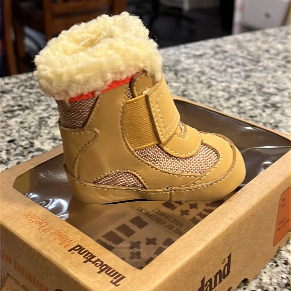 Timberland Climate Trekker Crib Booties Boots Shoes Infant Baby Sz 1, 3-6 Months